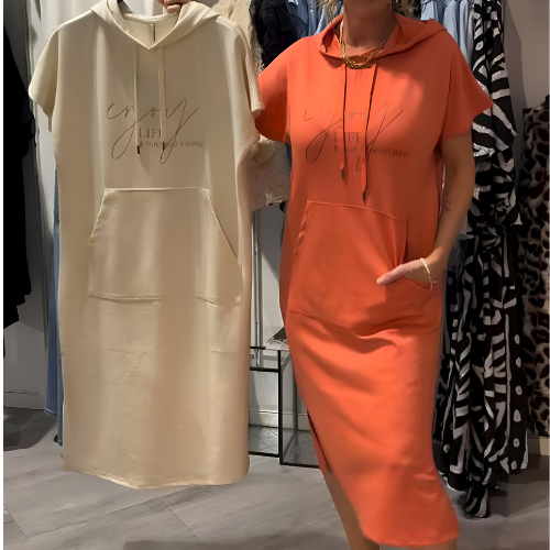 Ebba™ | Casual dress with hood and feminine fit