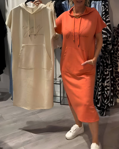 Ebba™ | Casual dress with hood and feminine fit