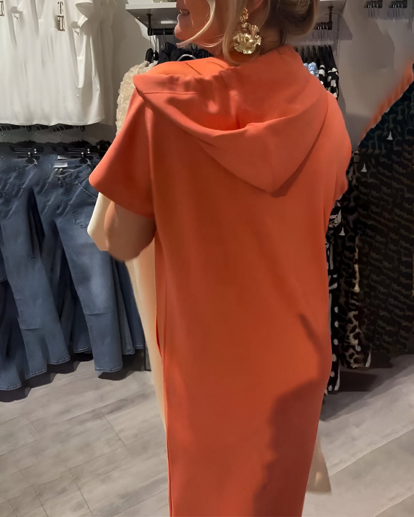 Ebba™ | Casual dress with hood and feminine fit