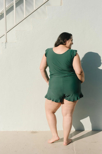 Lauren | Swimsuit with frills and bust support