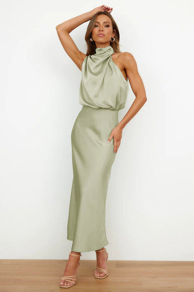 Verona | Long satin dress