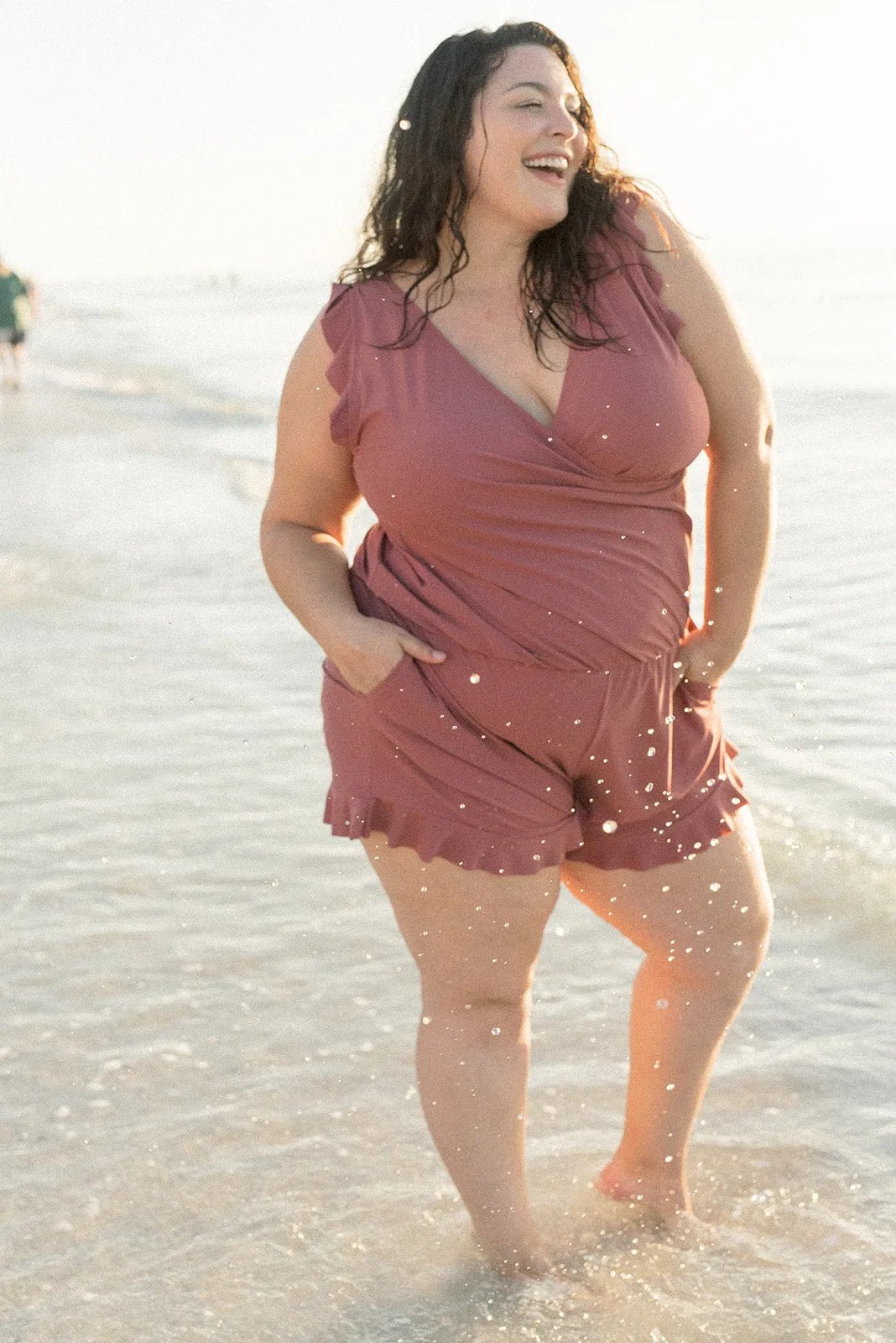 Lauren | Swimsuit with frills and bust support
