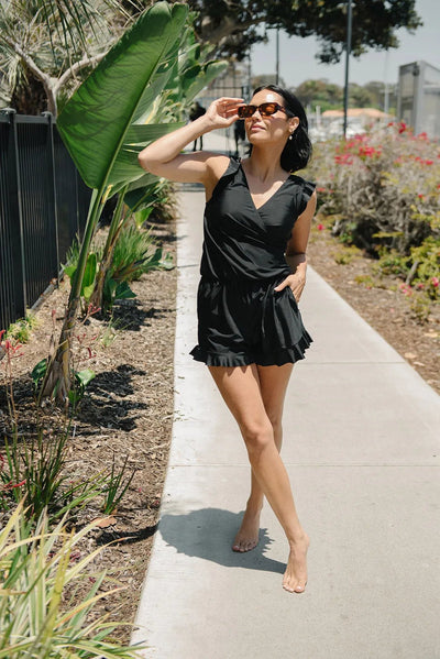 Lauren | Swimsuit with frills and bust support