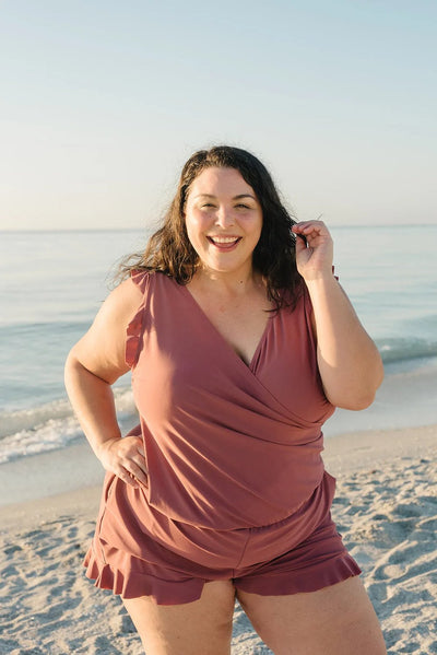 Lauren | Swimsuit with frills and bust support