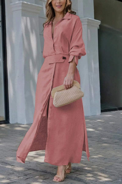 Linen maxi dress