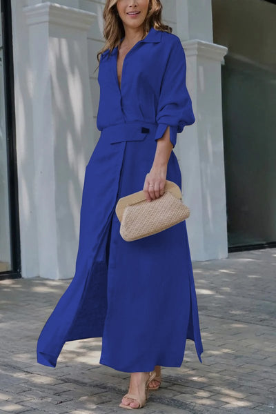 Linen maxi dress