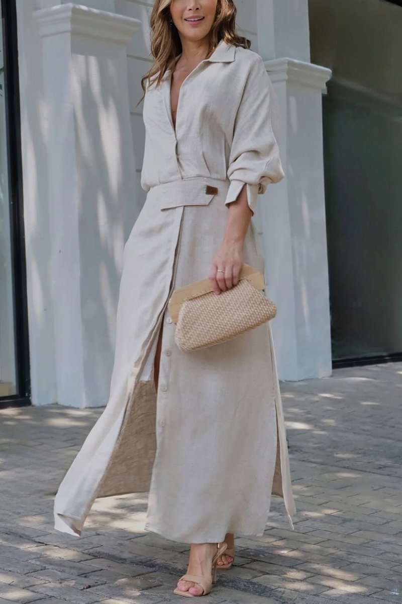 Linen maxi dress