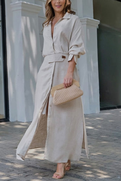 Linen maxi dress
