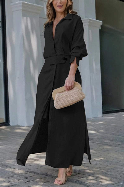 Linen maxi dress